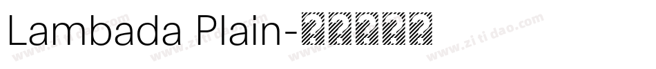 Lambada Plain字体转换